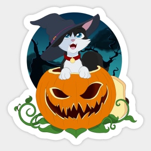 Pumpkin Cat Sticker